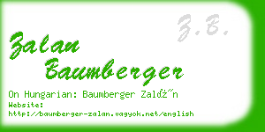 zalan baumberger business card